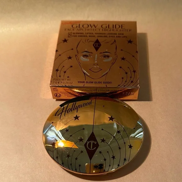 Charlotte Tilbury Glow Glide Hollywood Highlighter in Gilded Glow - New w/Box - Picture 1 of 13